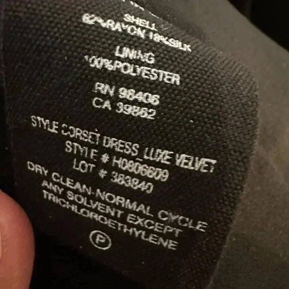 Theory corset velvet dress in black new size 2 - Picture 9 of 10